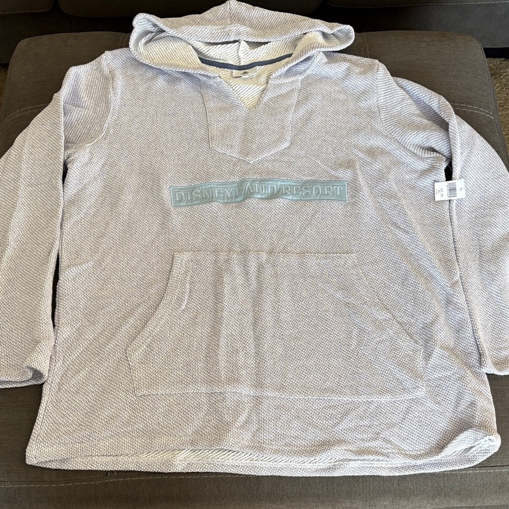 New Disney Gray Hooded Sweatshirt with Front Pocket. XXL
